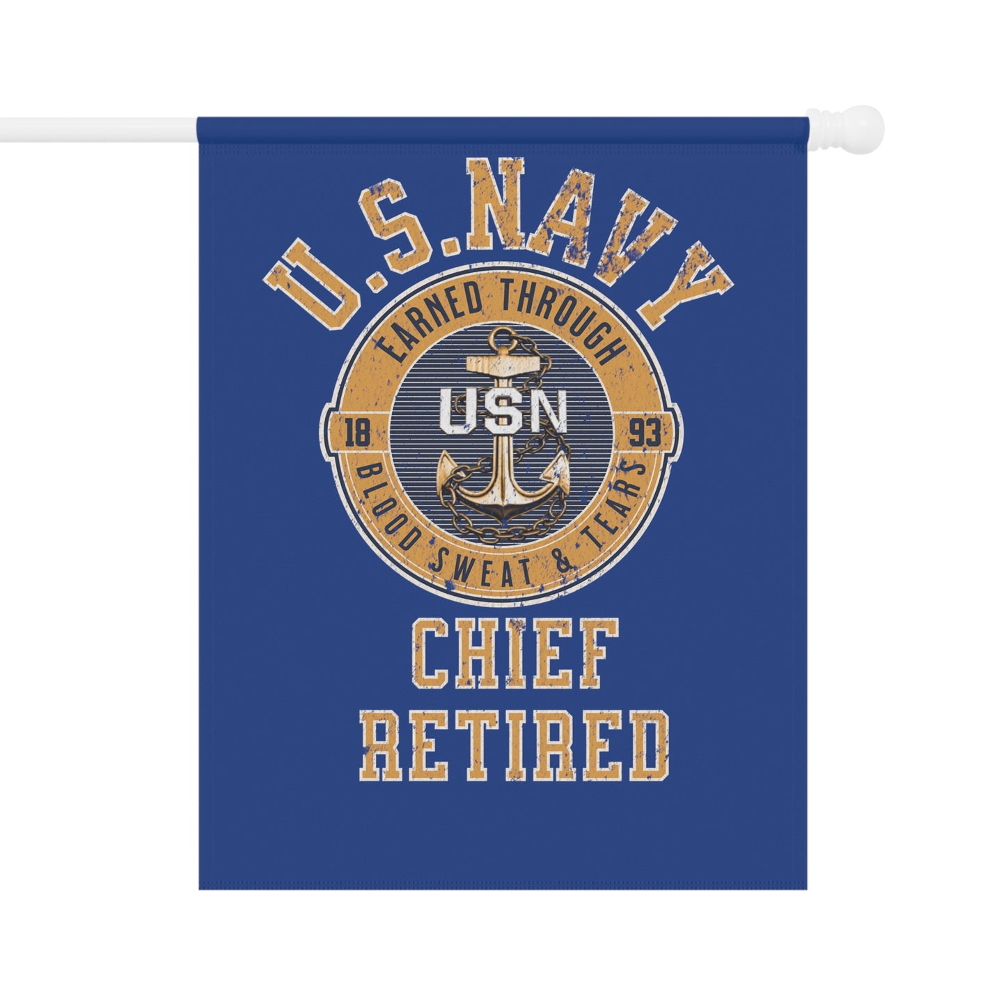 US Navy Chief Retired Garden & House Banner