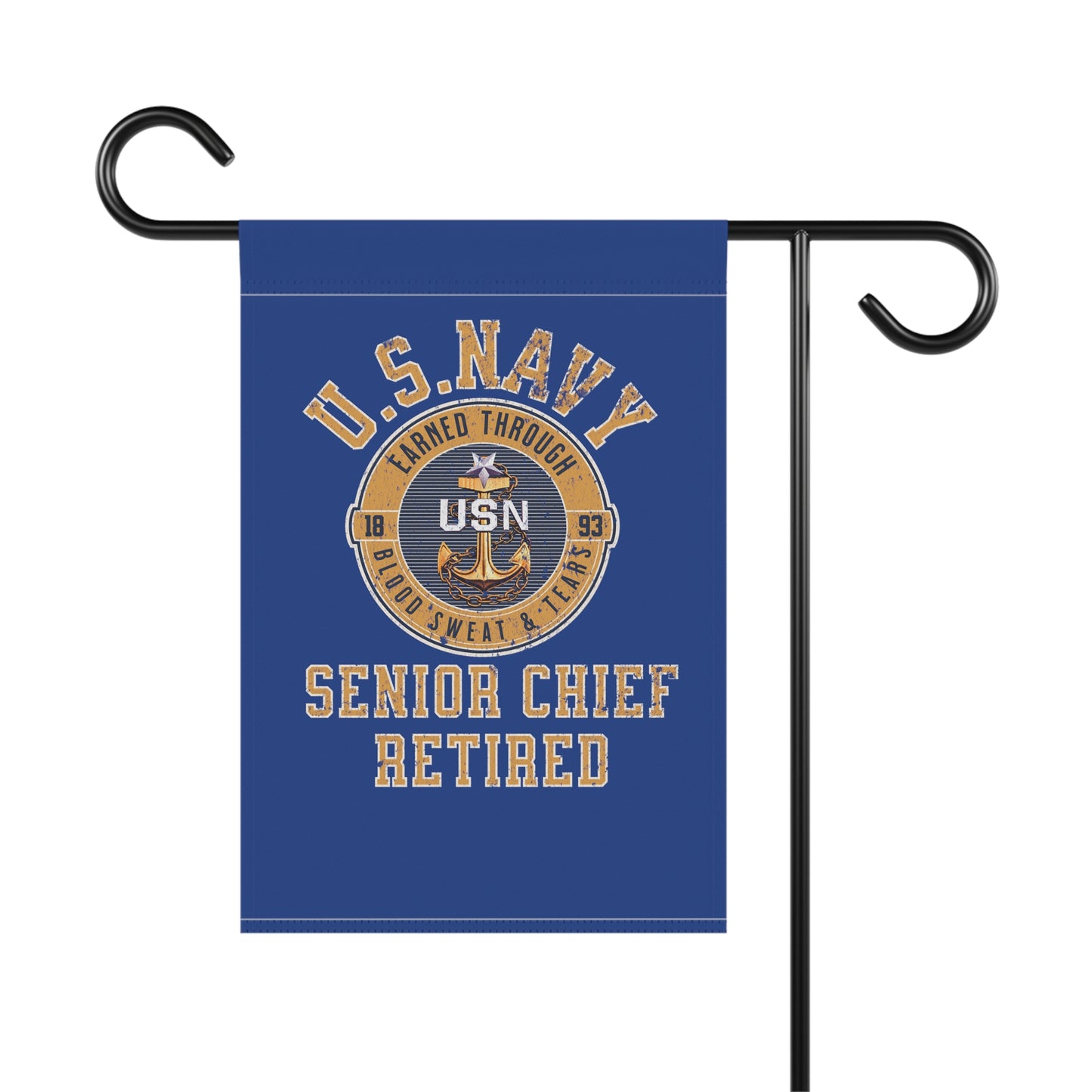 US Navy Senior Chief Retired Garden & House Banner