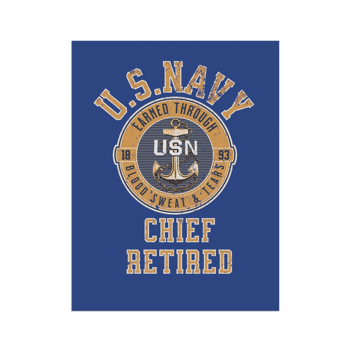 US Navy Chief Retired Garden & House Banner