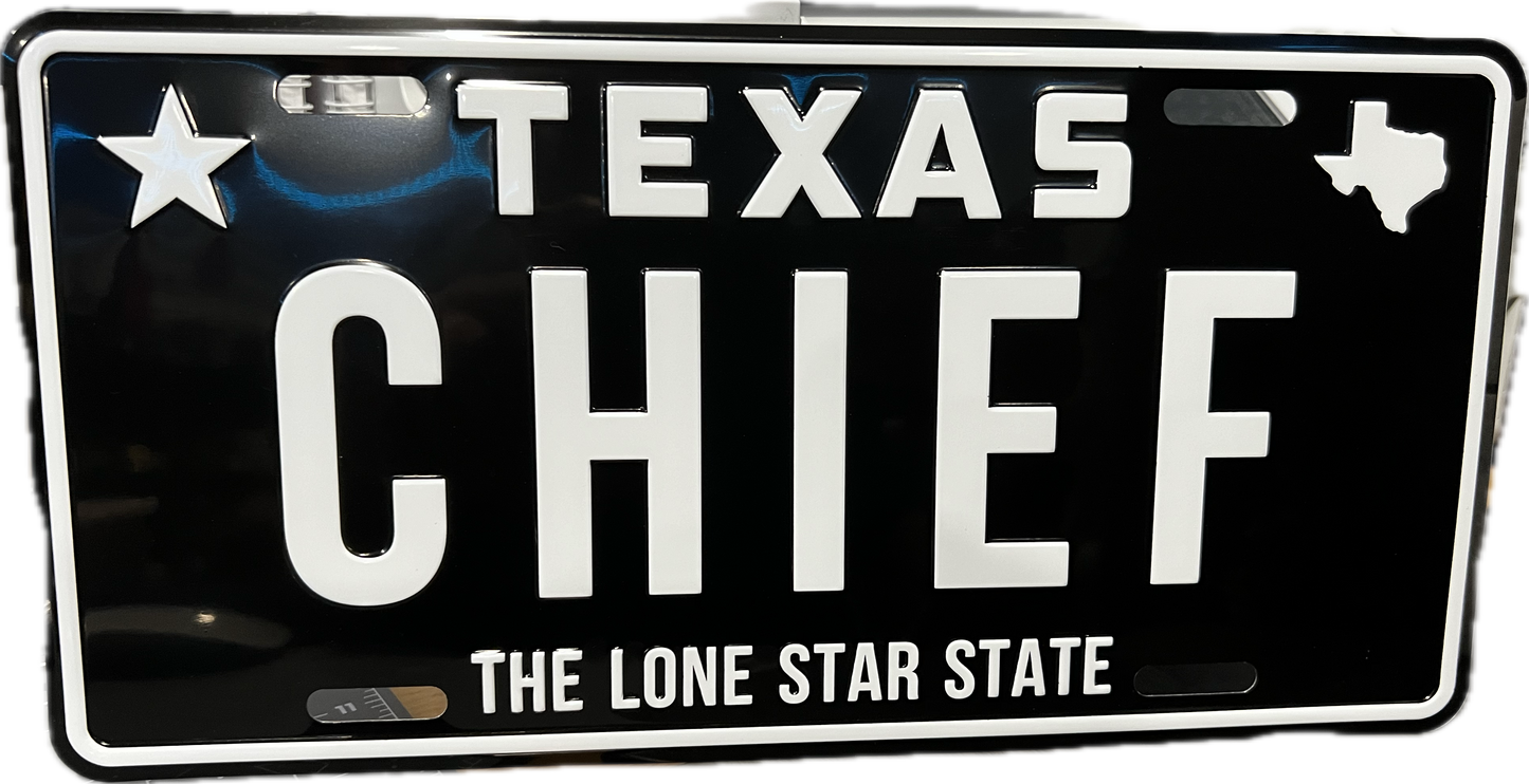 Texas Chief license place