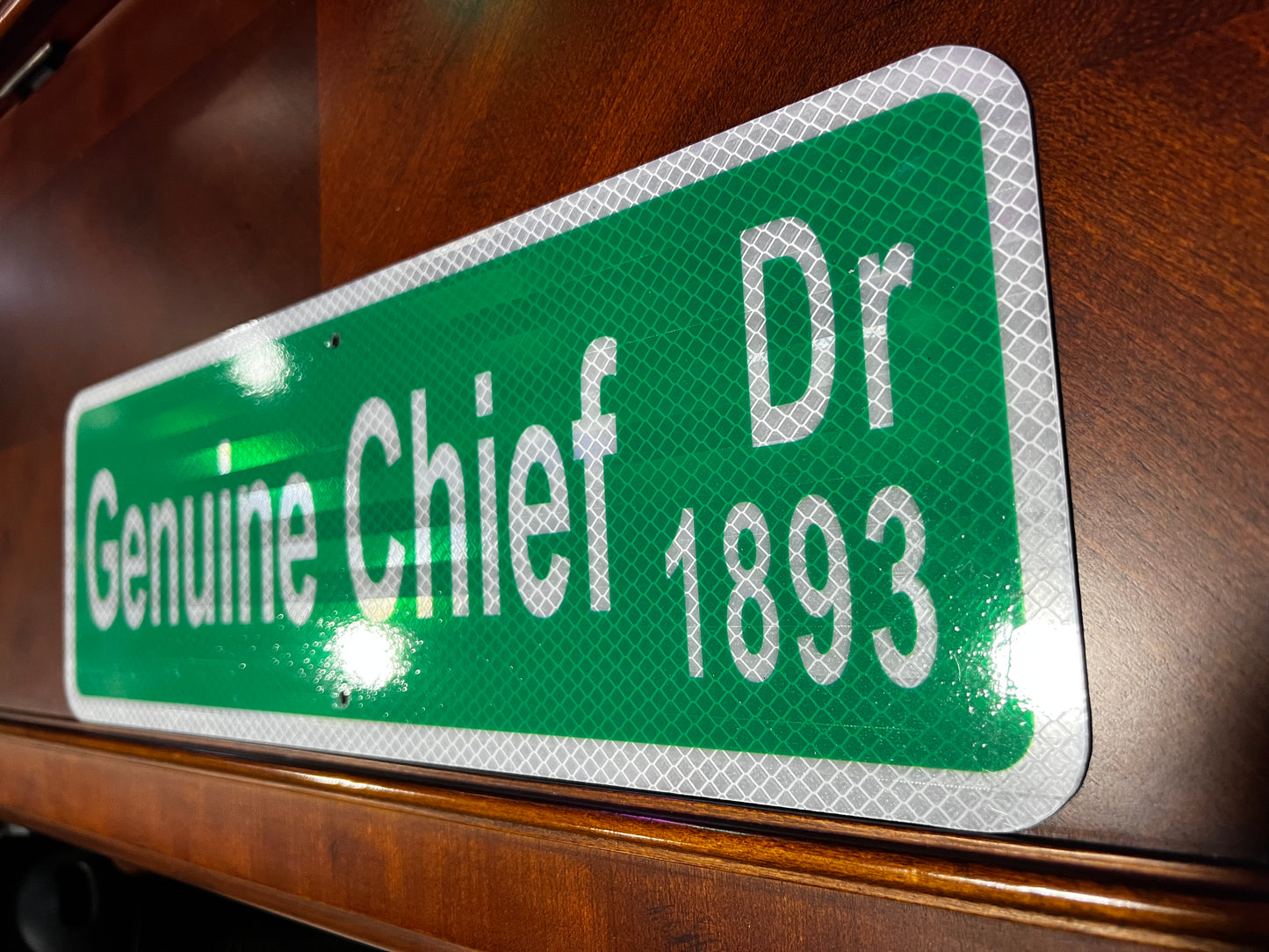 Genuine Chief 1893 Street Sign