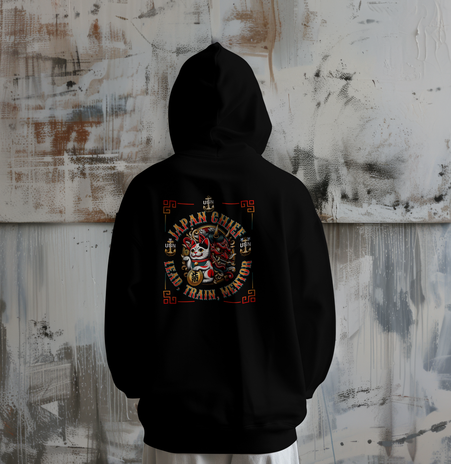 Japan Maneki US Navy Chief Hoodie