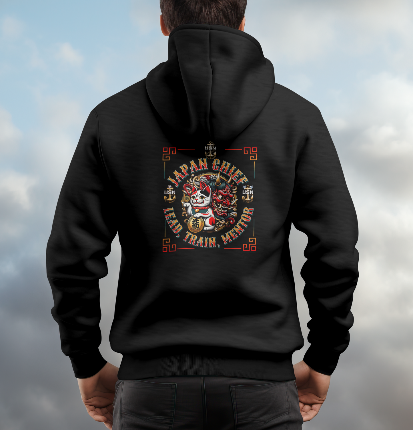 Japan Maneki US Navy Chief Hoodie