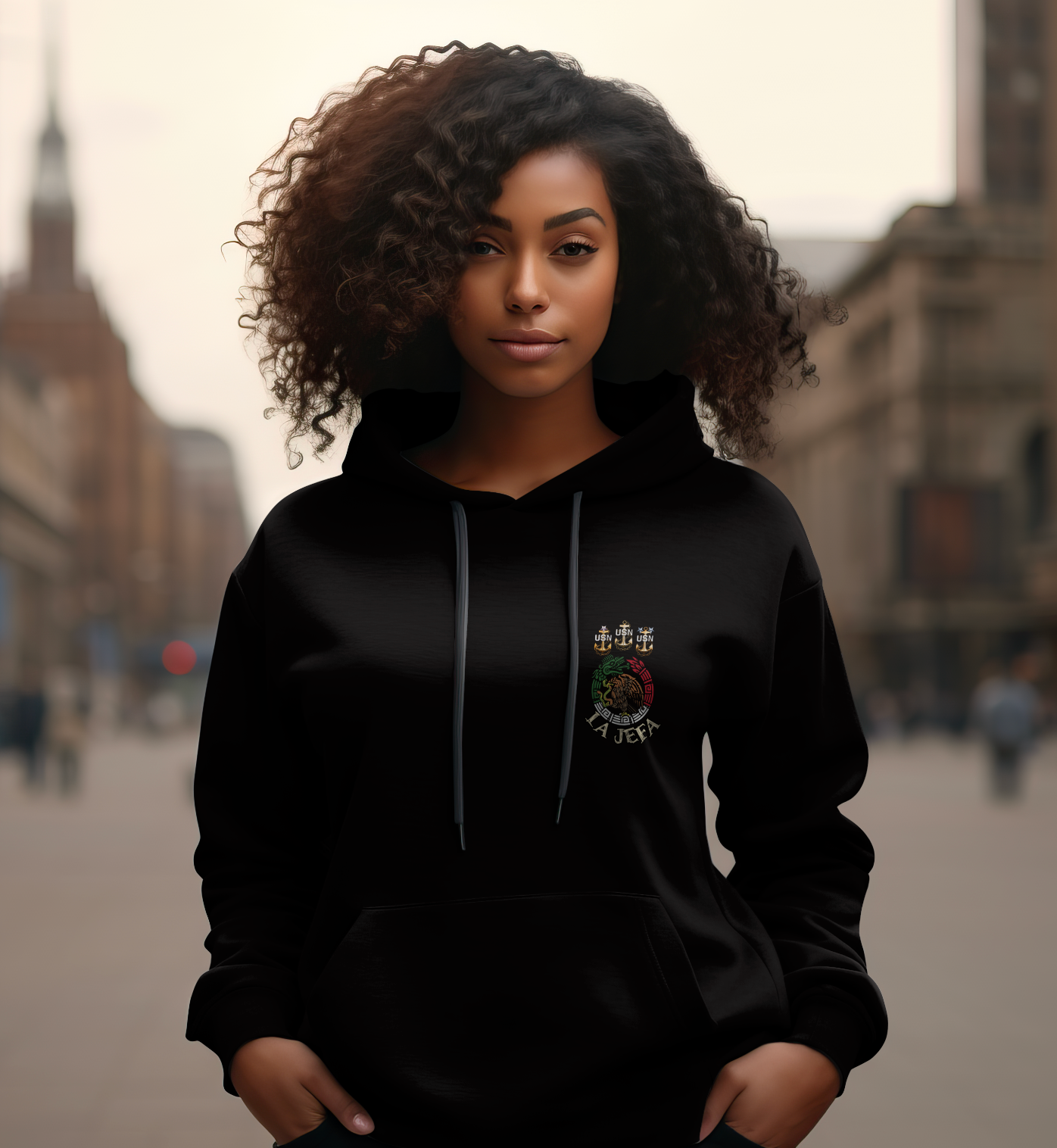 La Jefa Mexicana US Navy Hoodie